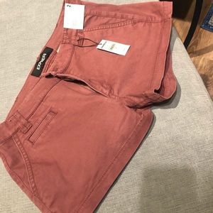Brand New— Low Rise Burnt Red Express Shorts